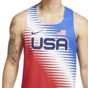 New Team USA 2020 Olympics Nike Aeroswift Pro Elite Singlet Size  CV0403-657